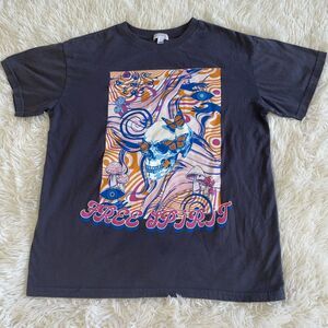 Killer Skull Shirt Women Grey Psychedelic Mushroom Eyes Free Spirit W/back Skull